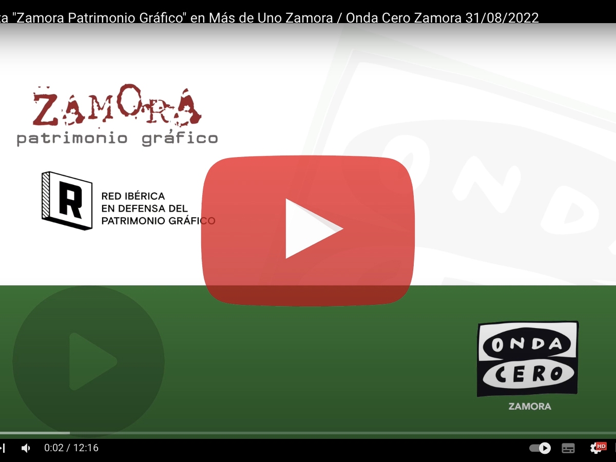 Entrevista «Zamora Patrimonio Gráfico» en Onda Cero Zamora